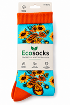 Chaussettes artistiques – Vase de tournesols – Coton biologique – Ecosocks