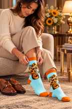 Chaussettes artistiques – Vase de tournesols – Coton biologique – Ecosocks