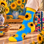 Chaussettes artistiques – Tournesols – Coton biologique – Ecosocks