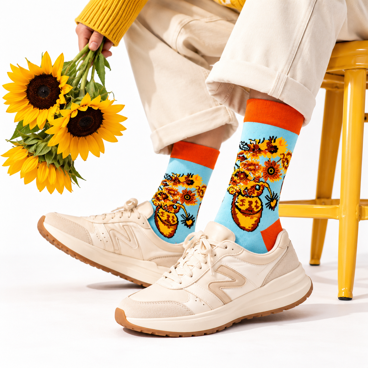 EcoSocks Art Socks Mixed Arts – 5 Pairs of Colorful Socks – Unisex Size 35-42 – Cotton Socks – Funny Socks – Colorful Socks – Gift Set