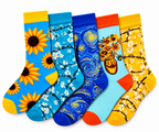 EcoSocks Art Socks Mixed Arts – 5 Pairs of Colorful Socks – Unisex Size 35-42 – Cotton Socks – Funny Socks – Colorful Socks – Gift Set