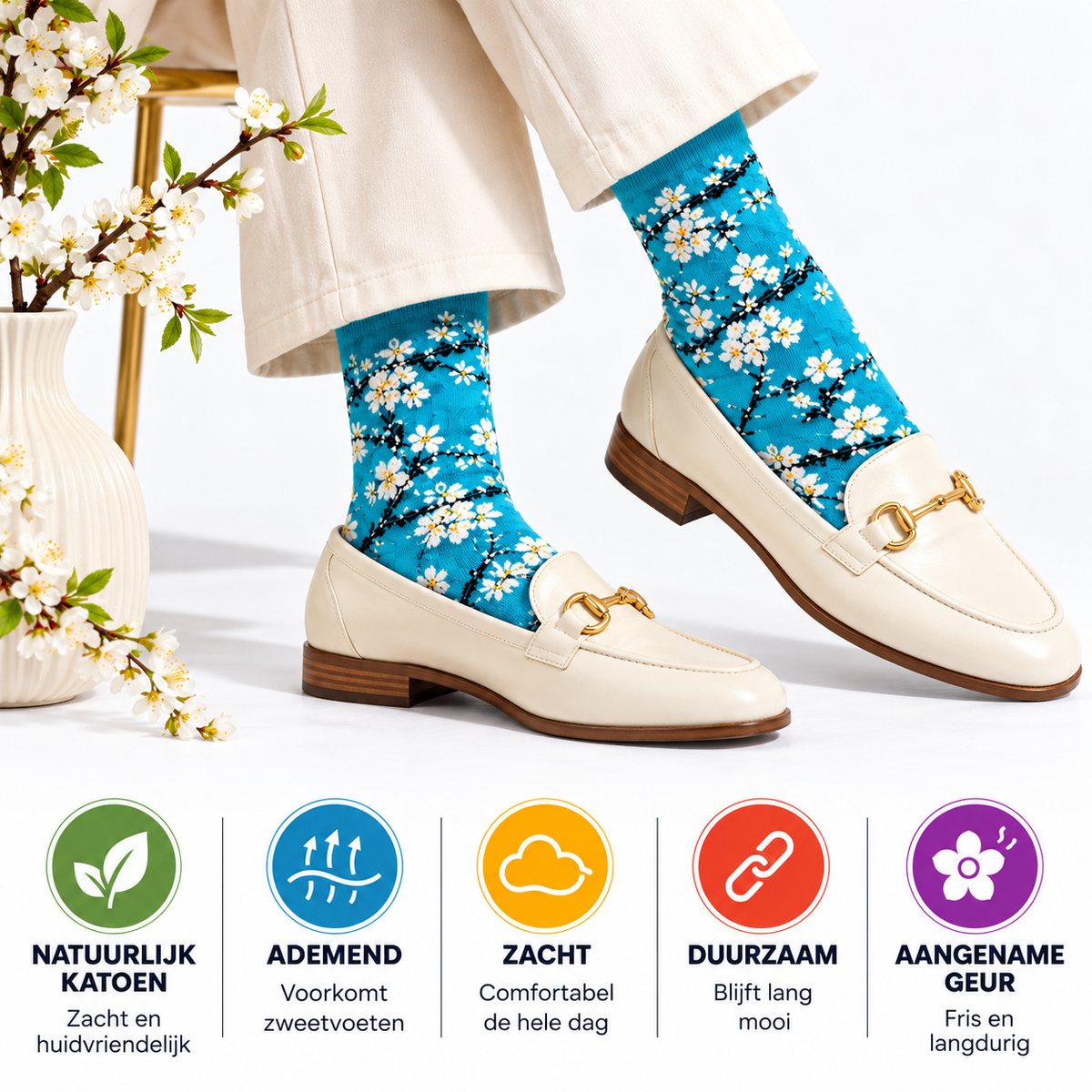 EcoSocks Art Socks Mixed Arts – 5 Pairs of Colorful Socks – Unisex Size 35-42 – Cotton Socks – Funny Socks – Colorful Socks – Gift Set