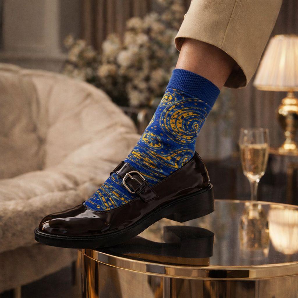 Chaussettes artistiques – La Nuit étoilée – Coton biologique