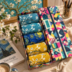 Chaussettes Artistiques Vincent van Gogh EcoSocks – Lot de 5 Paires en Coton Biologique – Unisexe – Coffret Cadeau